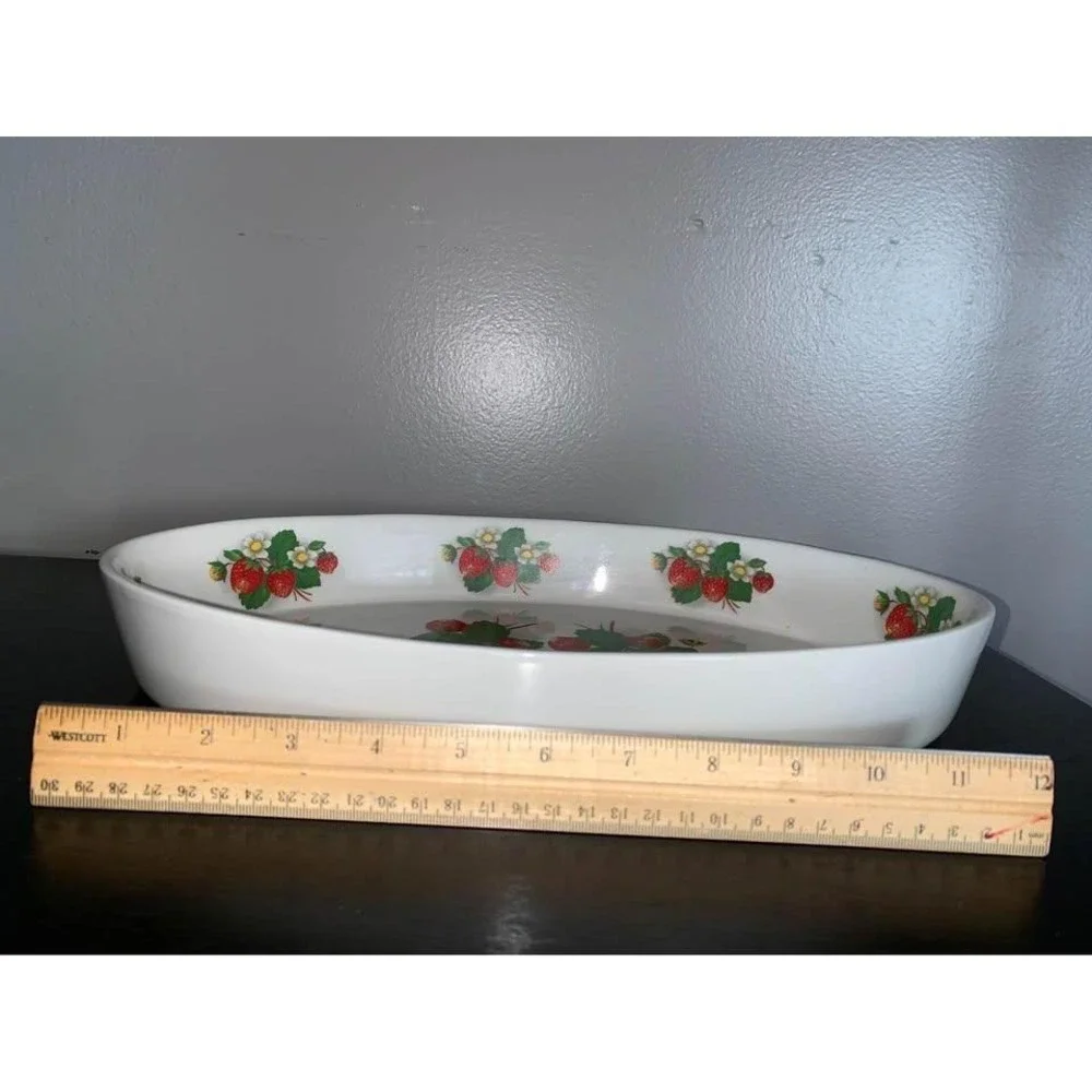 Vintage Portmeirion Summer‎ Strawberries Oval Serving Dish 1980–1999